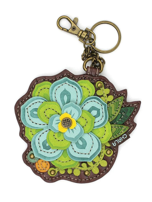 Coin Purse / Key Fob Succulent Colorful Flower 806Suco 