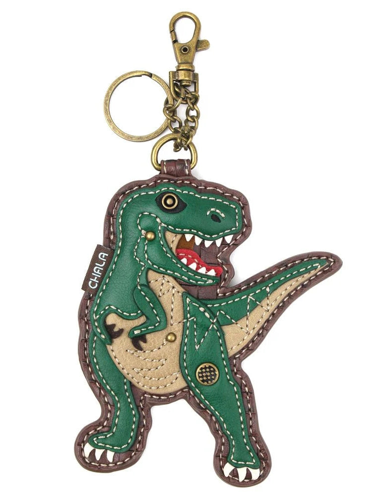 Coin Purse / Key Fob  Green T Rex 806Trxo 