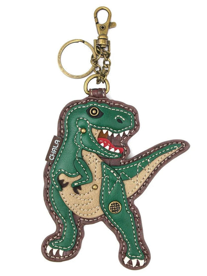 Coin Purse / Key Fob  Green T Rex 806Trxo 