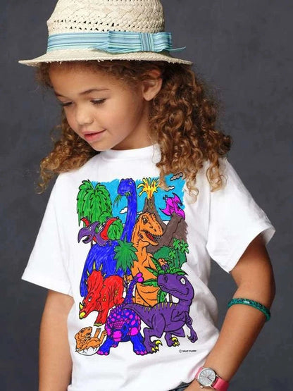 The Splat Planet-T Shirt Dinosaur Create Wash Wear Repeat 2 Sizes Children's&nbsp;