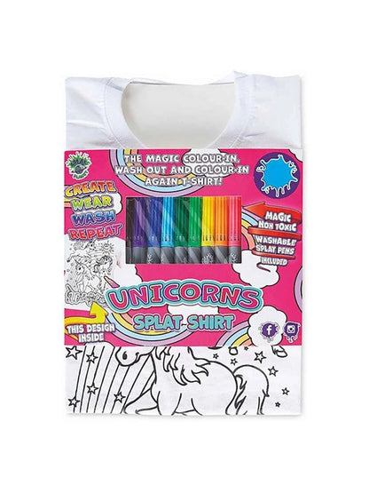 T Shirt Unicorn Create Wash Wear Repeat 2 Sizes Children's 