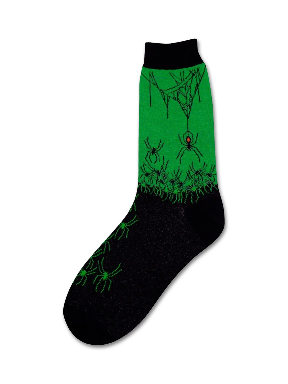 Women's Sock Spiders All Over&nbsp; Green/Black 7131