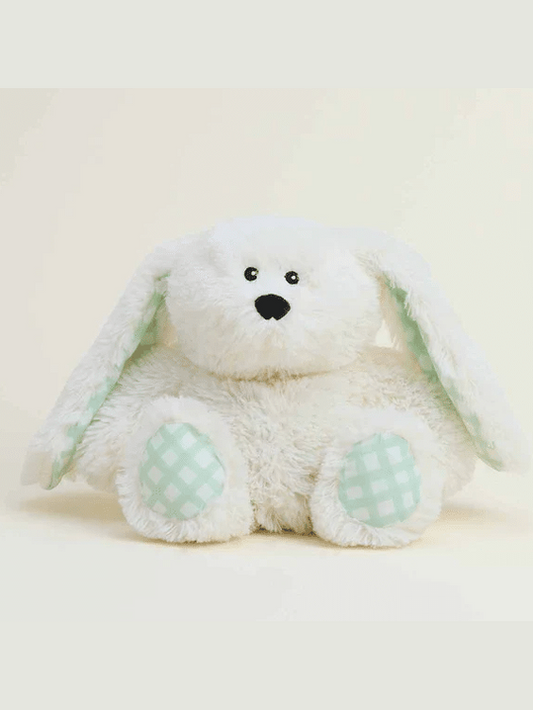 Gingham Bunny White/Green&nbsp; Heatable Stuffed Animals&nbsp; Cp-Ghbun-g