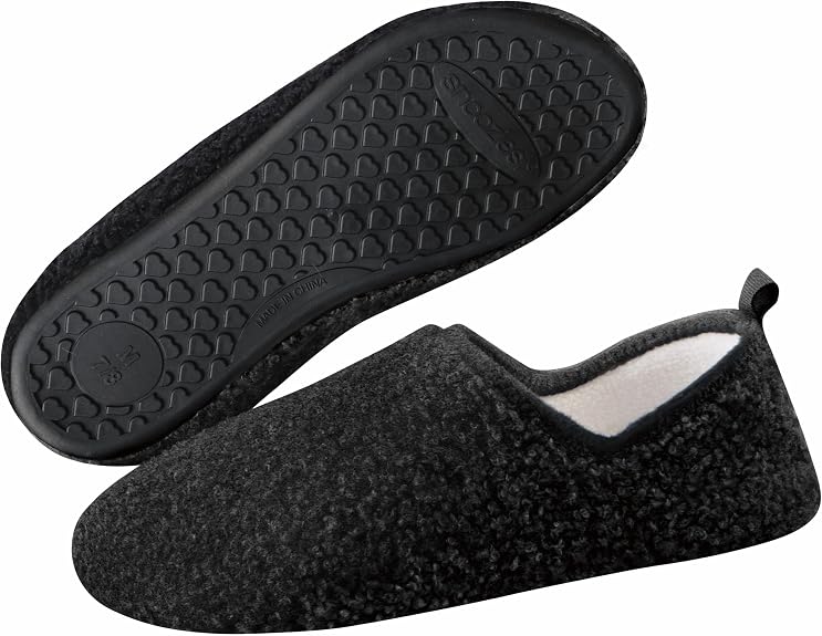 Snoozies-Slippers Black Soft Plush Casual Women's&nbsp;