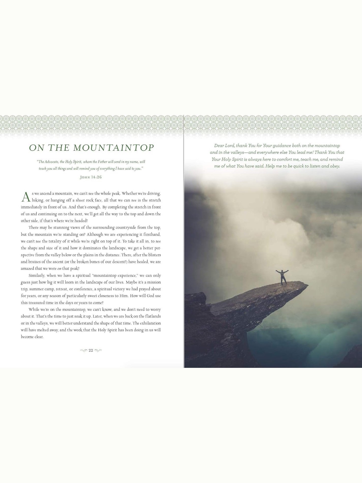 Devotional Book Devotions From The Mountains Hard Cover