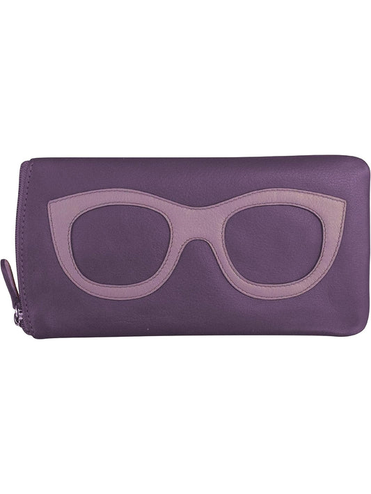 Eye Glass Case/Zip Pocket With Frame Graphic Indigo Planet Purple 6462