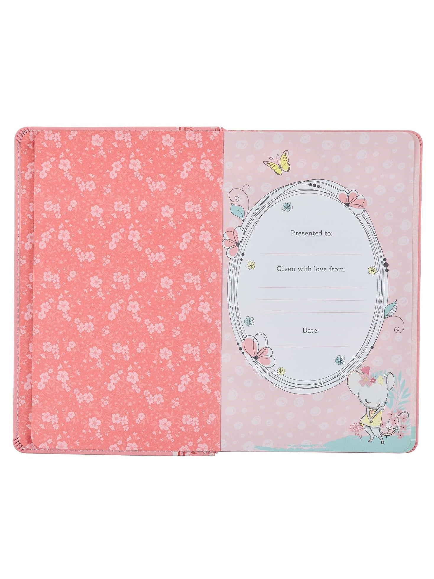 Book Bible Infant Pink&nbsp; Faux Leather Bnlt05