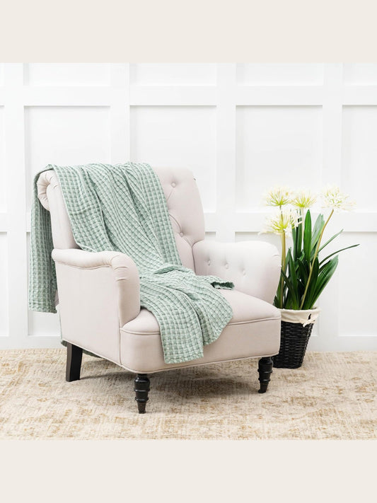 Throw&nbsp; Sage Bamboo Waffle Blanket&nbsp; 50x70" A82890s.5070