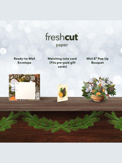 Flower's Boutique Paper Cards&nbsp; Pop Up 4.5"Mini&nbsp; Winter Magnolia 7445