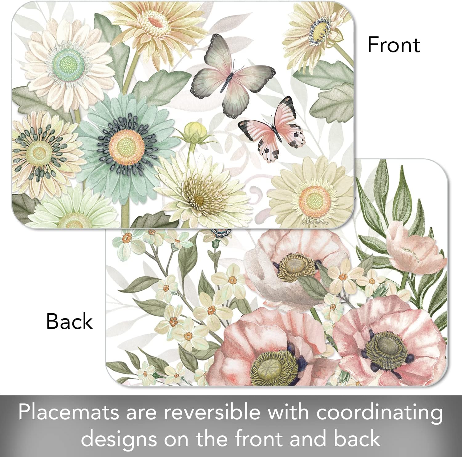 Counter Art-Reversible Placemat 11x17" Boho Butterfly 174-00174