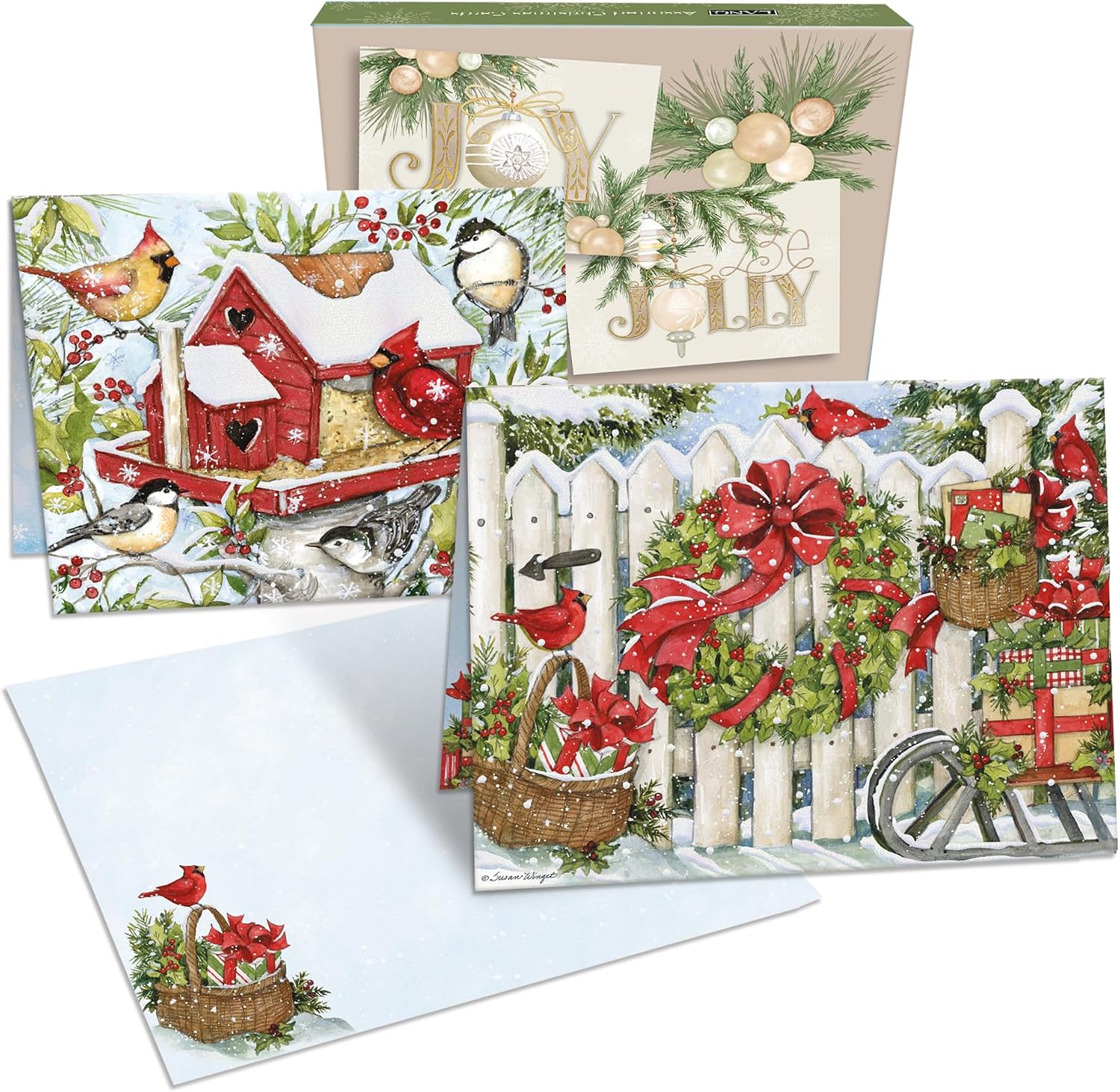Card Christmas Winter Birds Assorted 18Pk  1008129