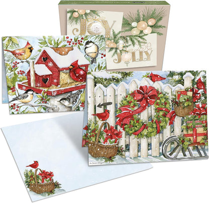 Card Christmas Winter Birds Assorted 18Pk  1008129