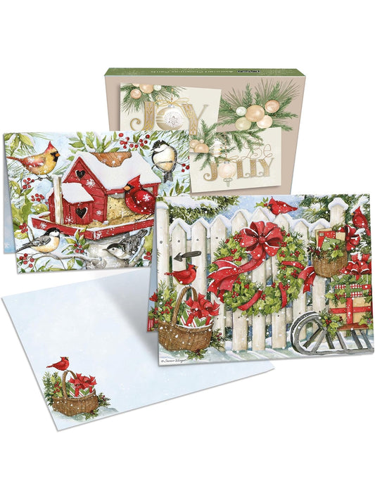 Card Christmas Winter Birds Assorted 18Pk  1008129