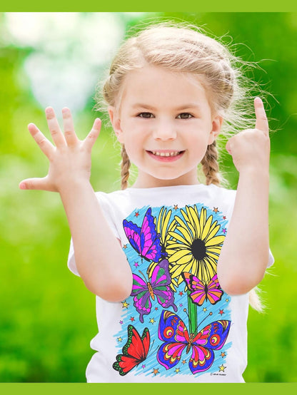 The Splat Planet-T Shirt Butterflies Create Wash Wear Repeat 3 Sizes Children'