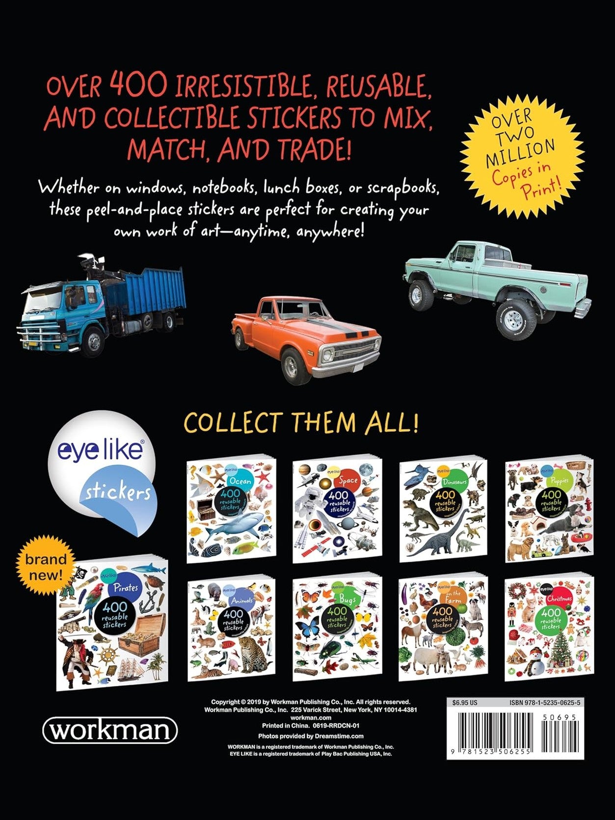 Sticker Book Trucks 400 Reuseable Stickers