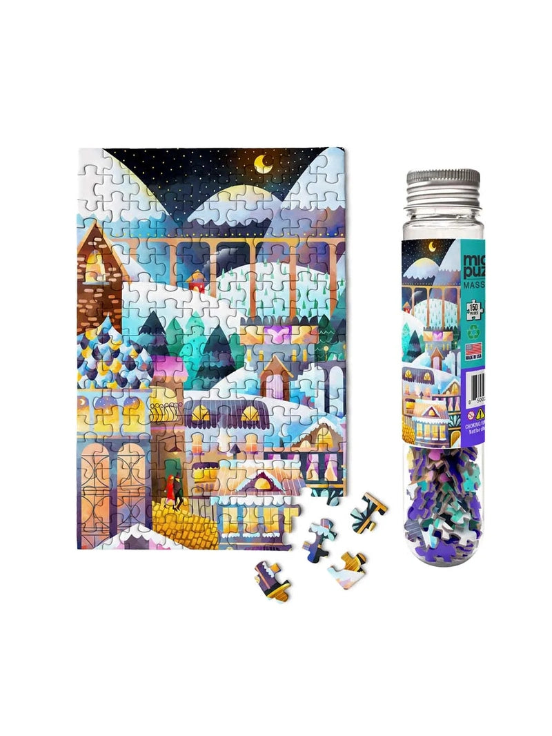 Puzzles  Minis Fun Art Work -  Christmas Alpine Village