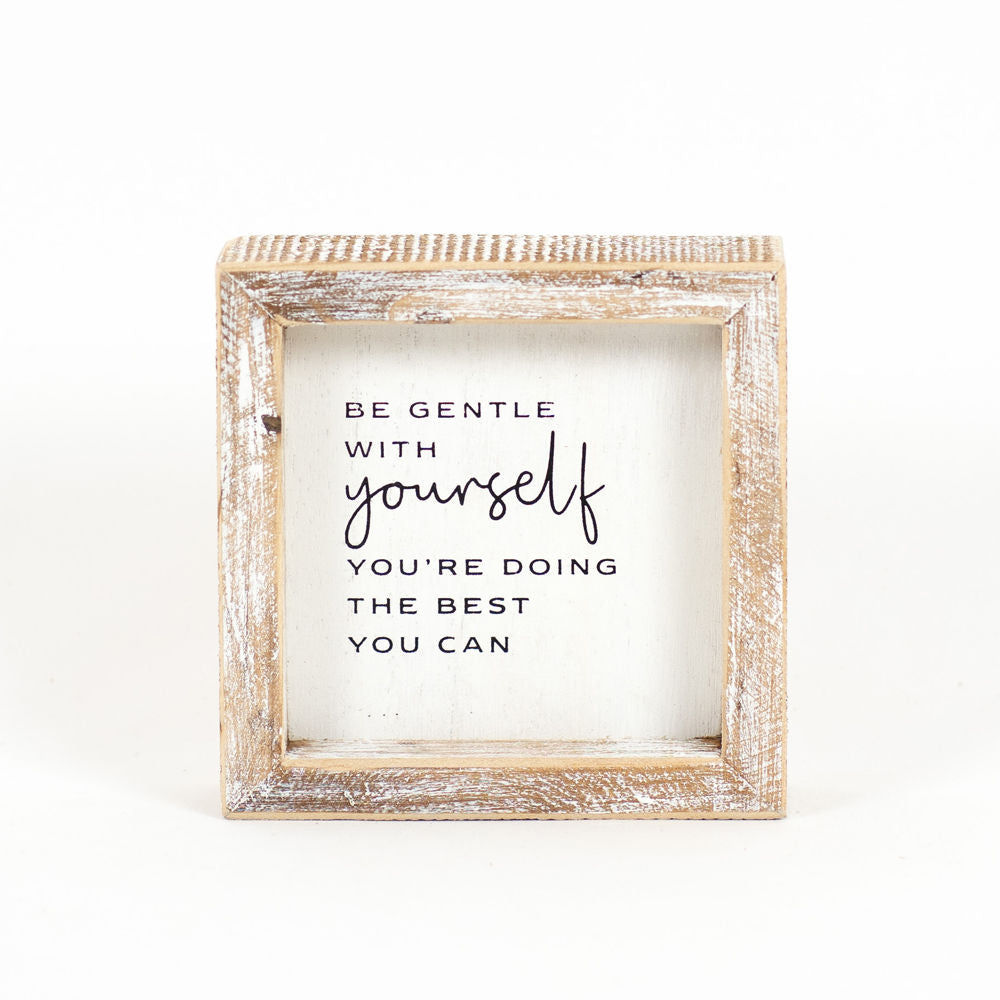 Wood Framed Picture Gentle/Yourself 1147 