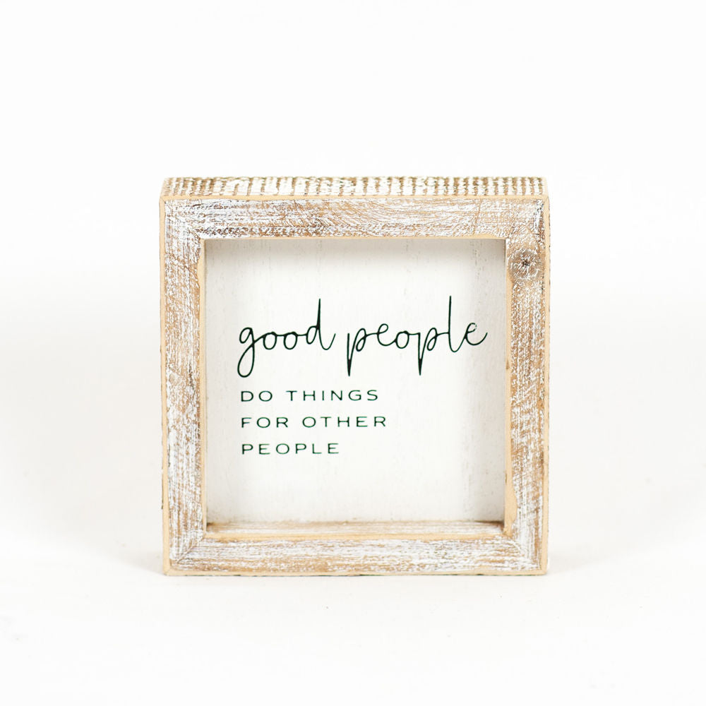 Wood Framed Picture Good People 11465 