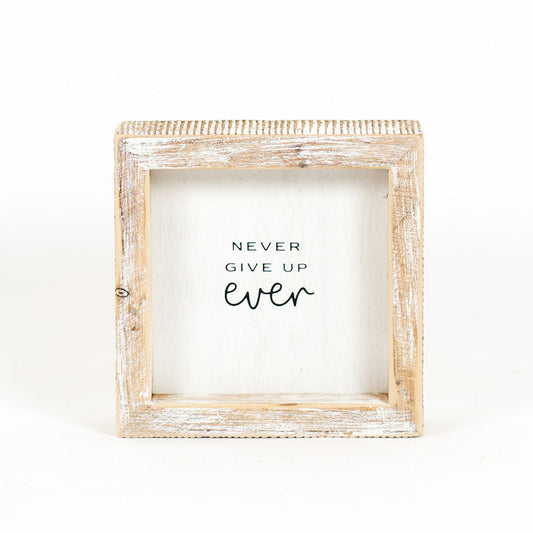 Wood Picture Frame - Never give up Ever - 11460 