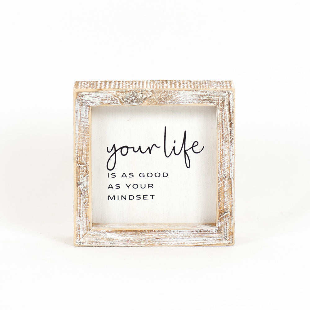 Wood Picture Frame - You Life is as good as your Mindset - 11454 