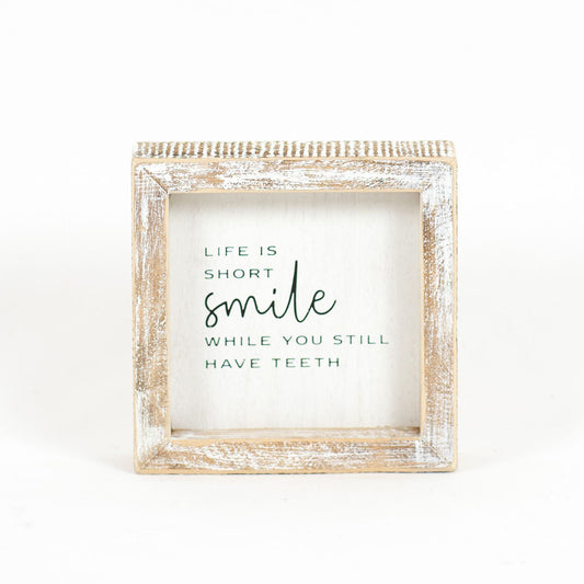 Wood Framed Picture Smile 11448 