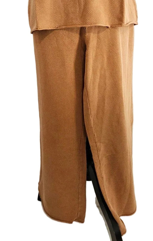 Pants Honey Glaze 2 Pocket Gathered Waist Flared Crop 41g-A4507