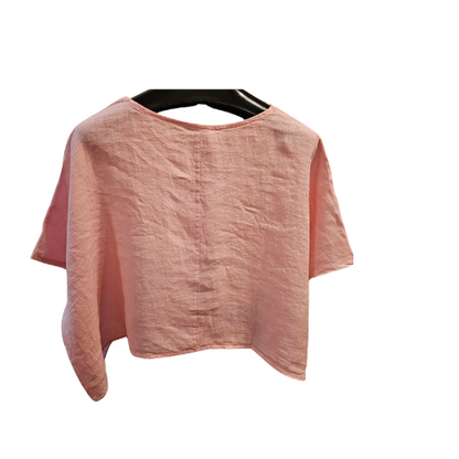 Pancho Top  Linen Rosa Pink 2861a 