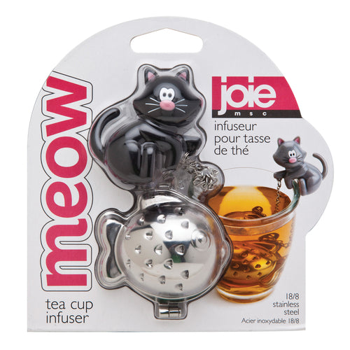 Tea Cup Infuser Meow Black Or White Cat 10044 