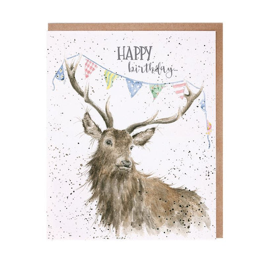 Card - AOC022 - Happy Birthday - Deer Stag 