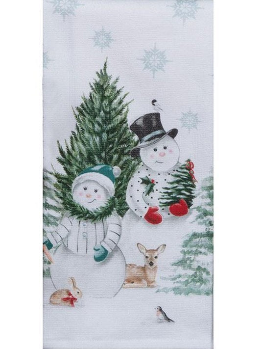 Tea Towel Christmas Snowman   Dual Purpose Towel H6480