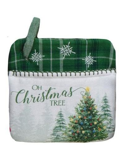 Oven Pocket Mitt Christmas Evergreen Forever H6483