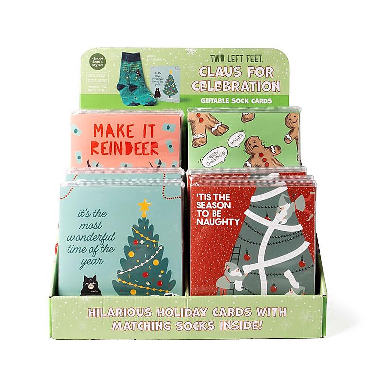 DM-Christmas Card with Sock Two Left Feet&nbsp;