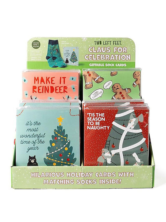 DM-Christmas Card with Sock Two Left Feet&nbsp;