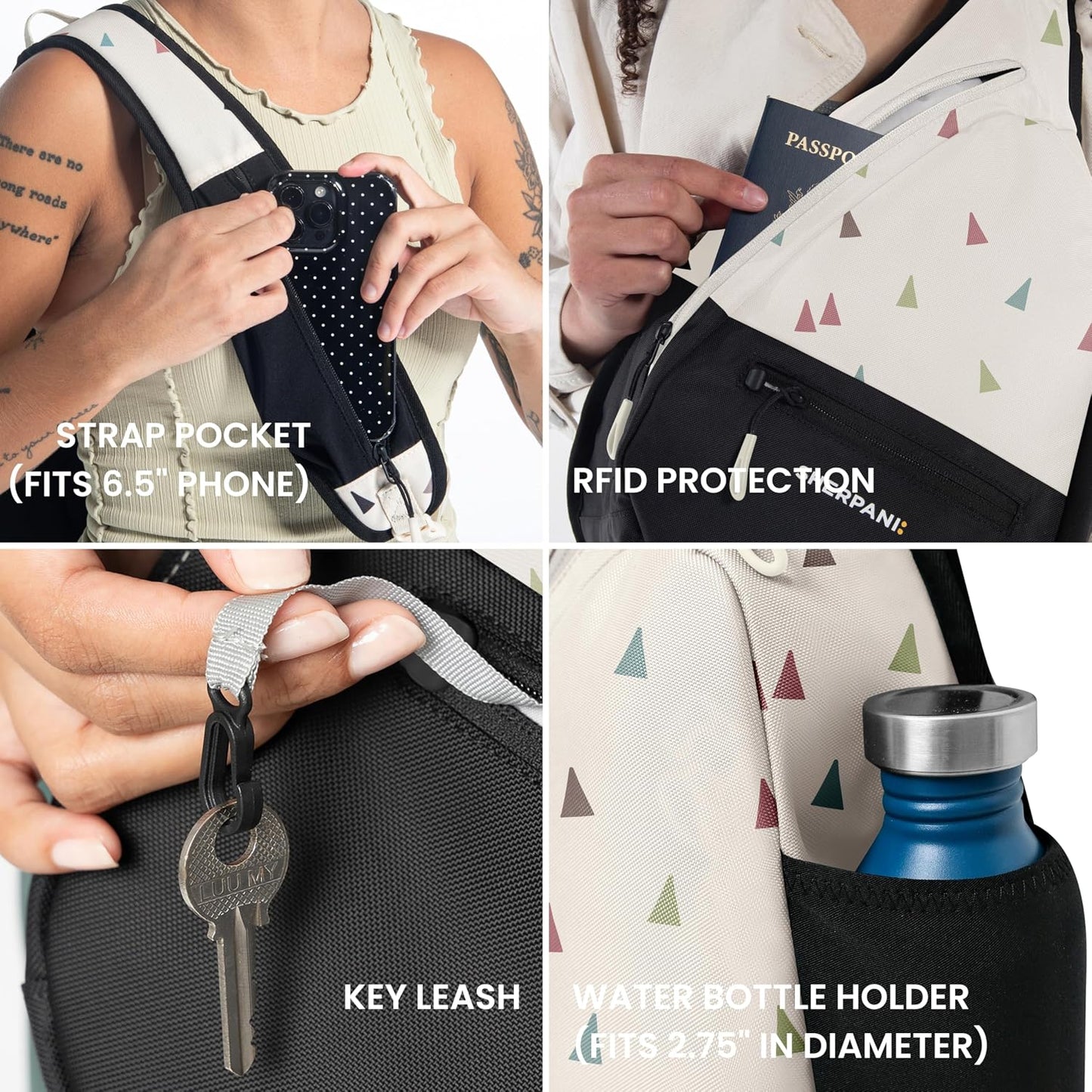 Back Pack Espirit Sling Surf Mint Rfid SS26