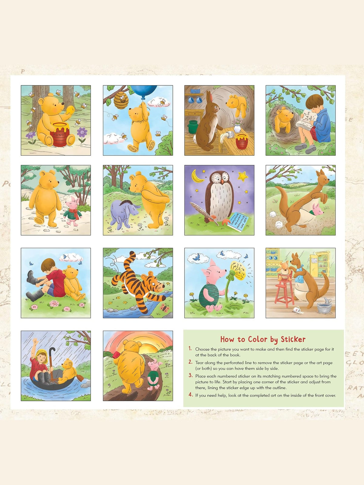 PeterPP-Color By Sticker Winnie The Pooh&nbsp; 14 Scenes&nbsp; 48593