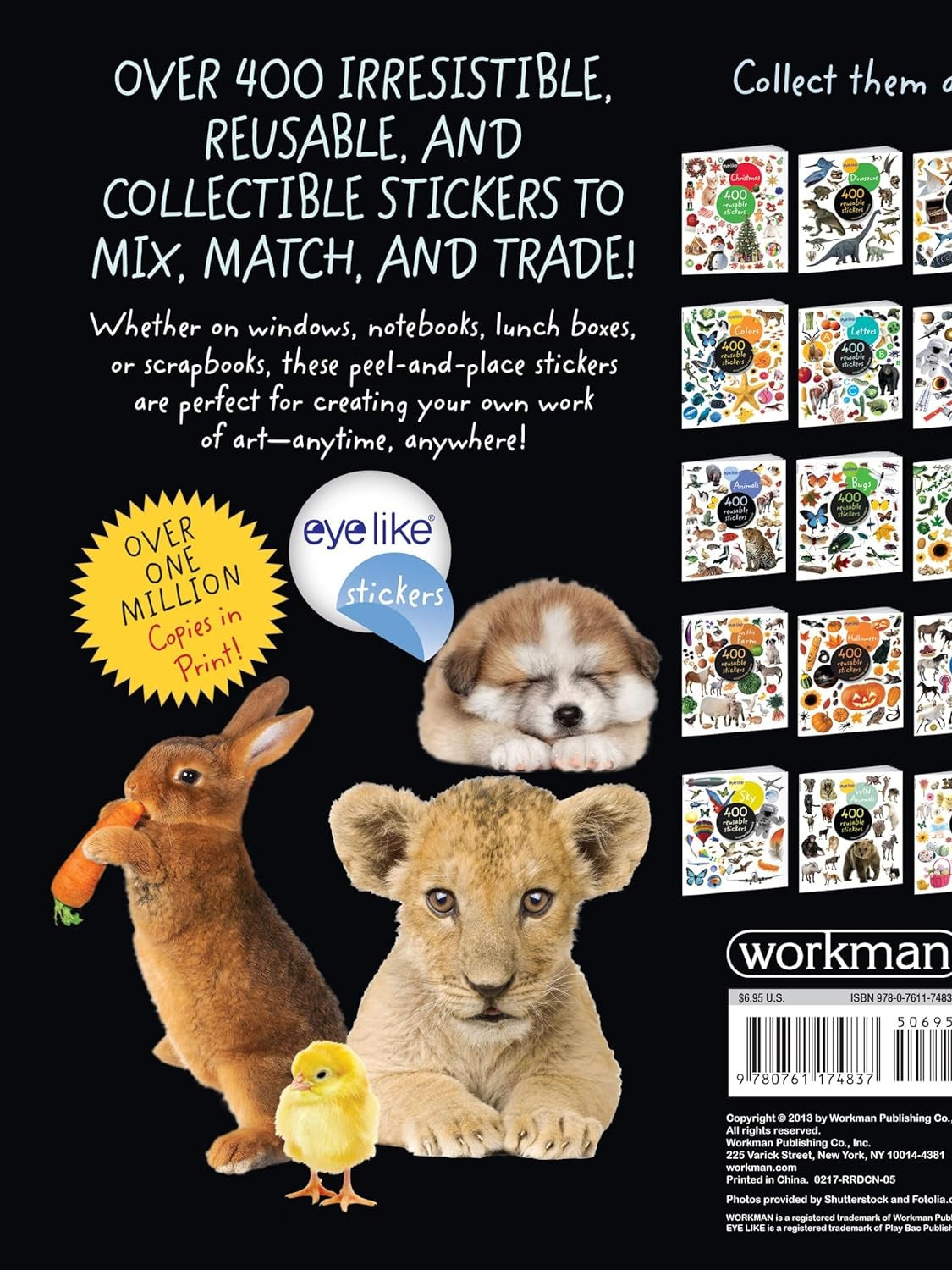 Sticker Book Baby Animals 400 Reuseable Stickers&nbsp;