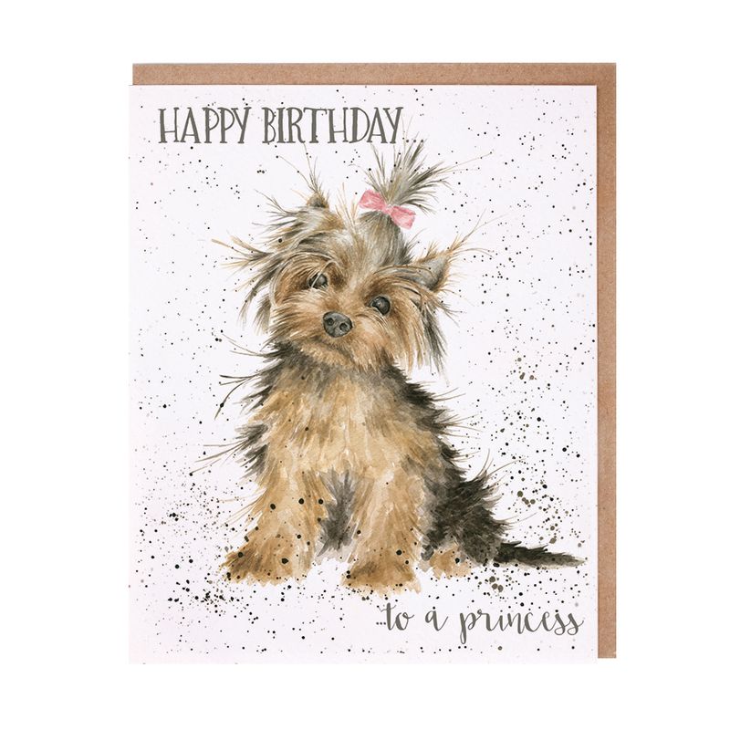 Card - AOC026 - Happy Birthday to a Princess - Yorkie 