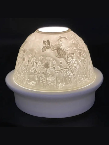 Light Dome Wild FlowerPorcelain W Led Base LD008
