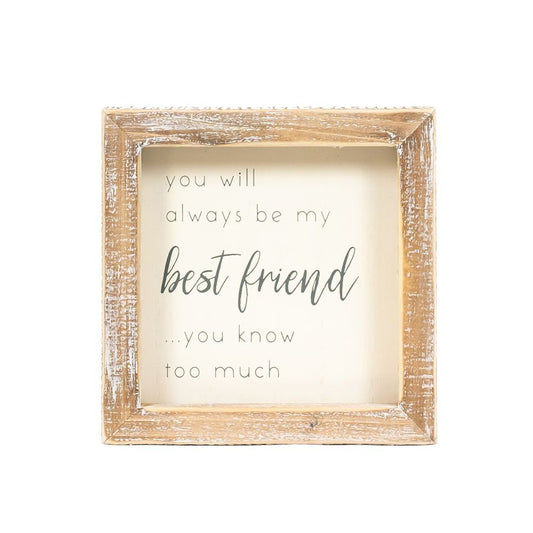 Wood Framed Picture Best Friend 11960 