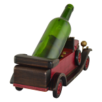 Bottle Holder 15"Pink Convertible Antique Car Wooden WB105