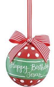 Christmas Christmas Ball Ornament 3" Happy B-Day Jesus, Merry Christmas 4 Styles 9745329 