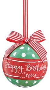 Christmas Christmas Ball Ornament 3" Happy B-Day Jesus, Merry Christmas 4 Styles 9745329 