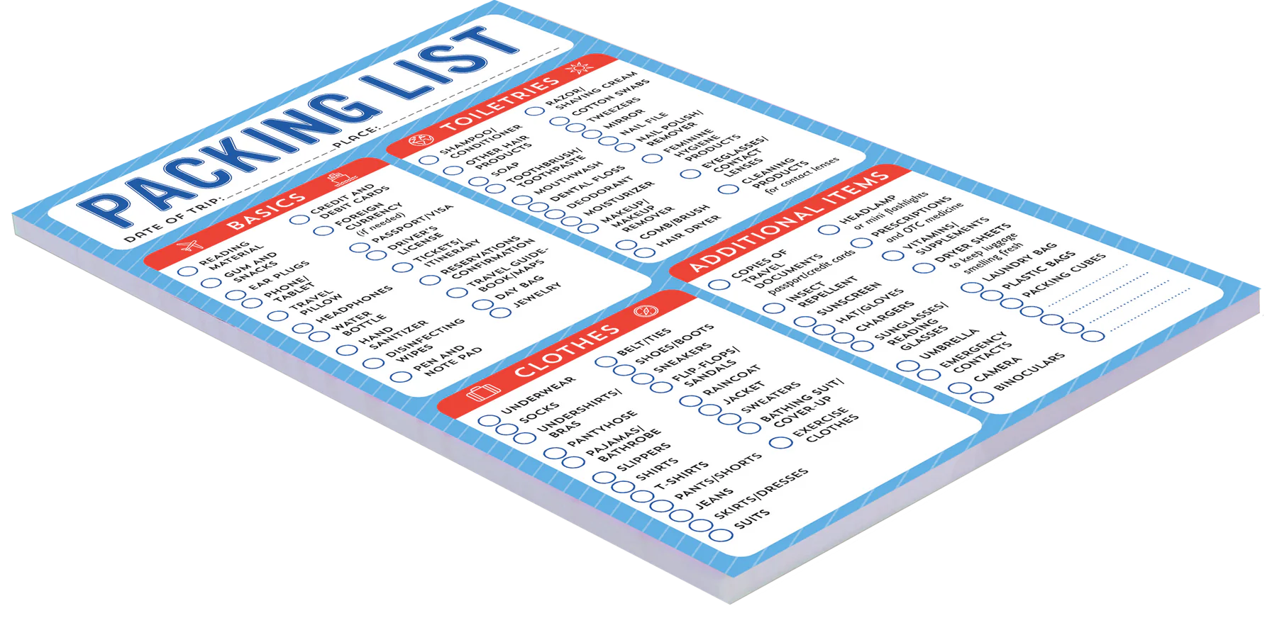 Notepad Packing List 6x9" 60 Sheets 31915 