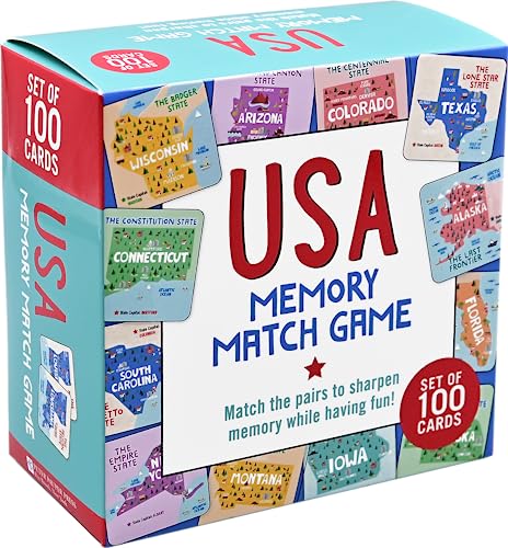 Card Game Memory Match USA 100pc 341754