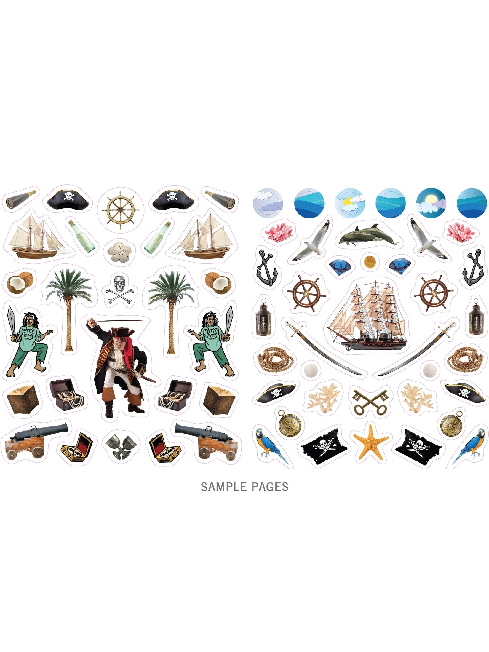 Sticker Book Pirates 400 Reuseable Stickers 