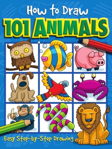 101 Animals How to Draw Children's Book 390704