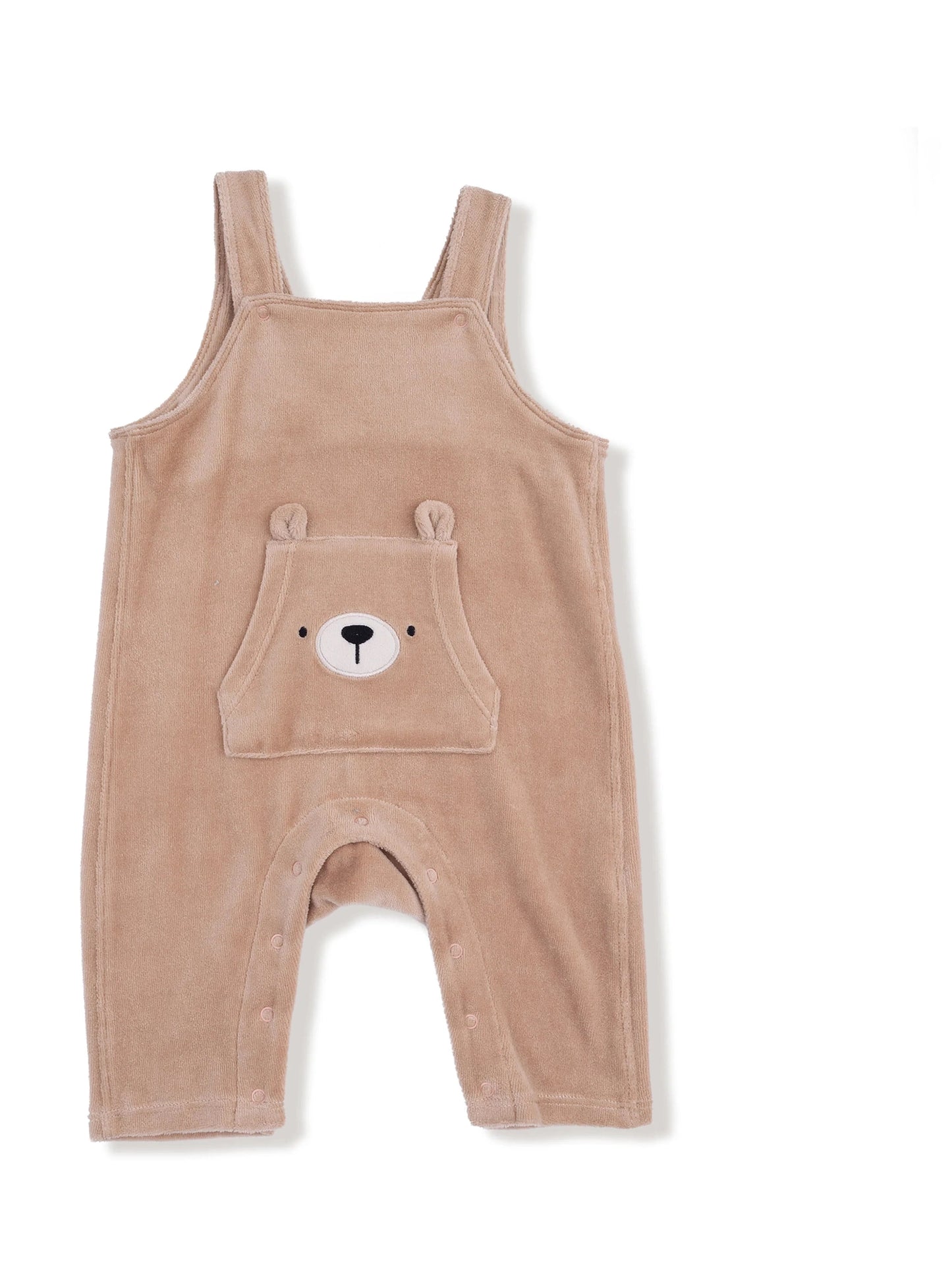 Overalls Bear Kanga Pocket Velour Teddy Bear 984Vel