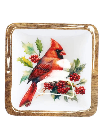 Christmas Cardinal Wooden Tray OSW268083