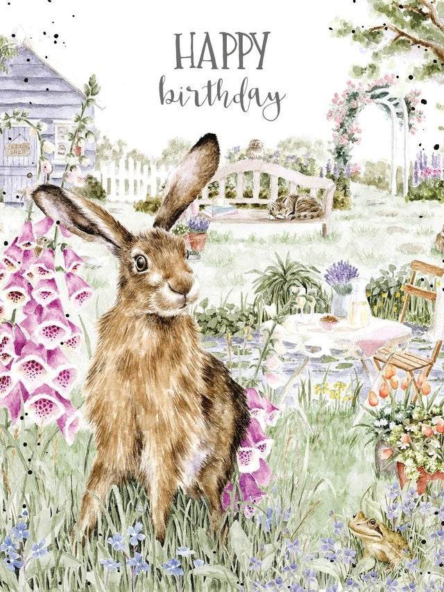 Card Aoc245 Birthday The Wild Garden Hare