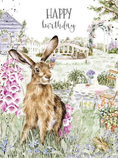 Card Aoc245 Birthday The Wild Garden Hare